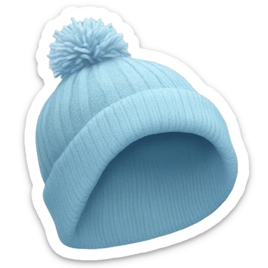 winter hat pale blue  sticker