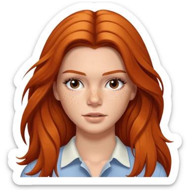 ginger Kendall Jenner with long hair sticker