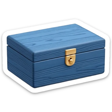 Blue Scandinavian style jewelry box  sticker