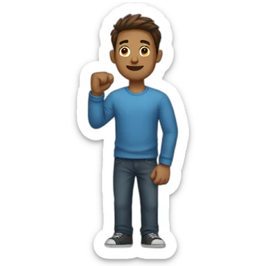 One arm  guy sticker