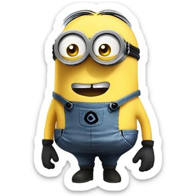 Teleporting Despicable 4 character mega minion  sticker