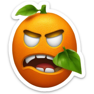 deranged orange sticker