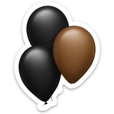 Black and brown balloons sticker