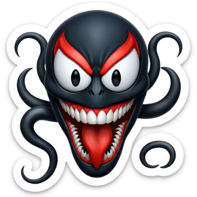 Venom with no pupils  sticker