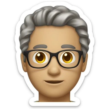 Photographe aux cheveux blancs sans lunettes sticker