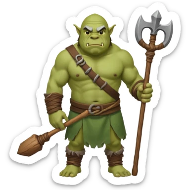 Ogre full body with stick sticker