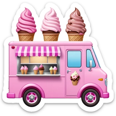 Barbie’s 4wd 1927 racing ice cream with chocolate dream house food truck  sticker