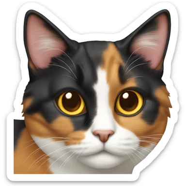 Calico cat sticker