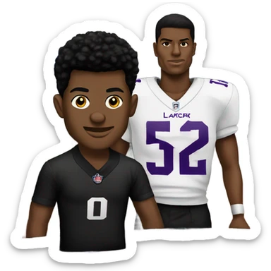 Lamar Jackson wearing his jersey at a blackjack table, show the blackjack table sticker