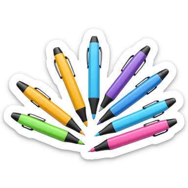 school equipment pens sticker