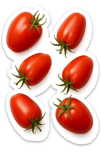 pomodoro visti dall'alto iperrealistiche 4k sticker