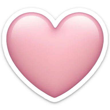 light pink heart sticker