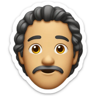 face with a mix of surprise and boredom sticker