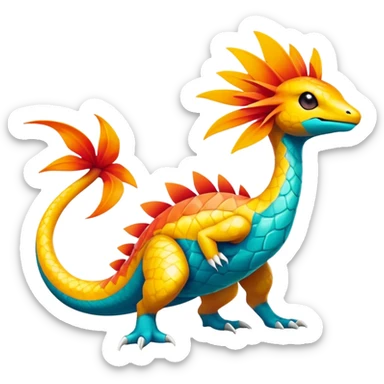  exotic tropical Fakémon-Pokémon-Vernid-creature sticker