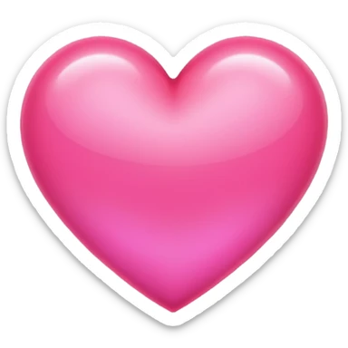 A glowing pink heart. Make it glow like crazy. Very bright and intense. More glow sticker