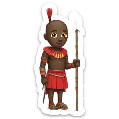 A Maasai warrior with a spear sticker