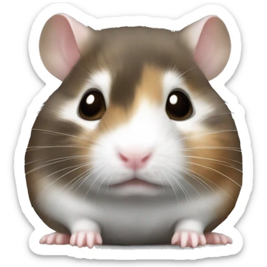 Grey and brown Russian dwarf hamster  sticker