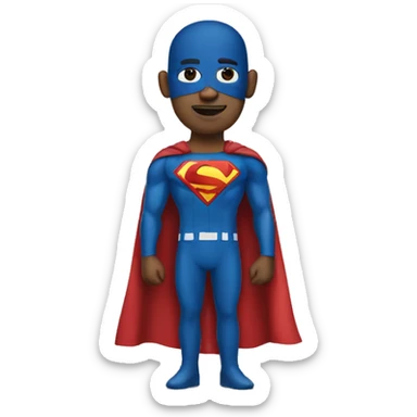 Man with super suit superhero sticker