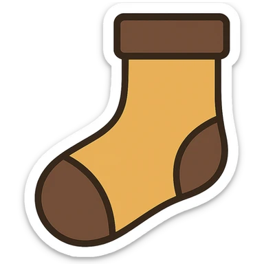 flat toon style sock sticker
