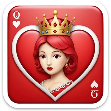 Coração que remeta a rainha de copas  sticker