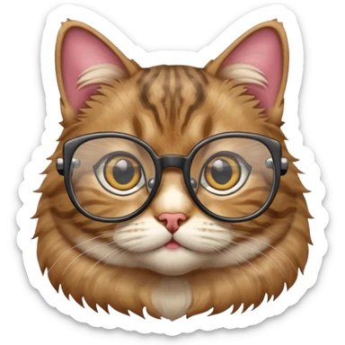 Katze mit Brille sticker