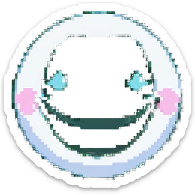 smiling face closeup sticker