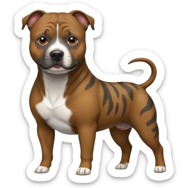 Staffy with brindle coat sticker