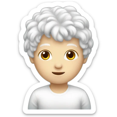 White alpaga body sticker