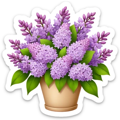 big bouquet lilac flower sticker