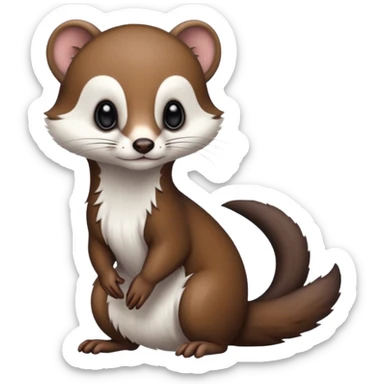 black-white Weasel sticker