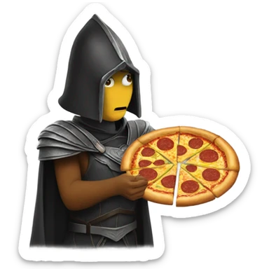Sauron eating pizza sticker