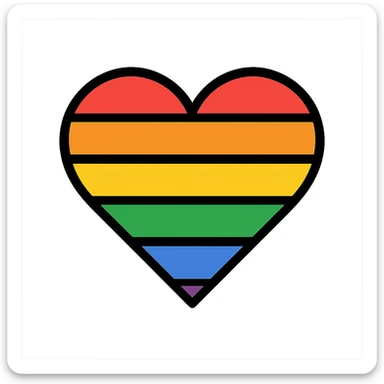 gradient heart icon, modern icon style, clean lines, rainbow gradient, no text sticker