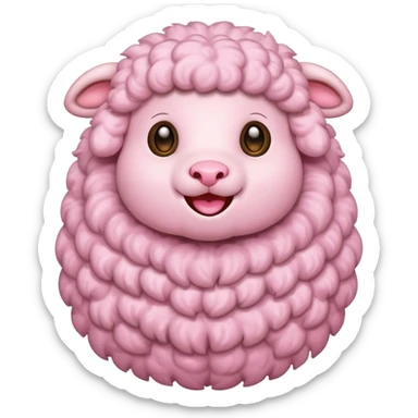 cute pink lamb sticker