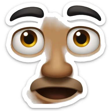 speechless dwayne jhonson with raise eyebrows sticker