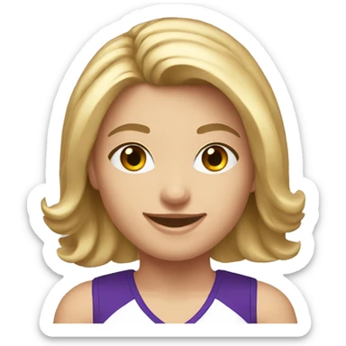 Caucasian cheerleader sticker