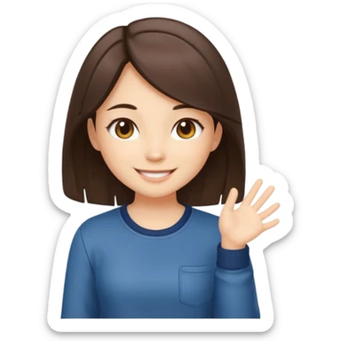 chibi brunette sunshine woman sticker