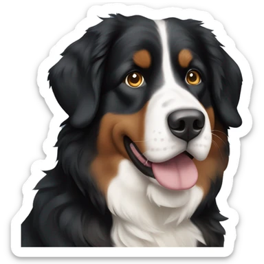 auszralian shepherd / bernese mountain dog mix with blue eyes sticker