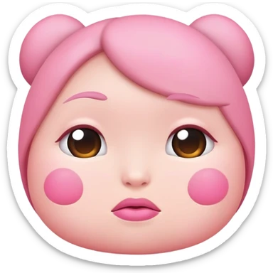 Cartoon bum cheeks in simple cute style sticker