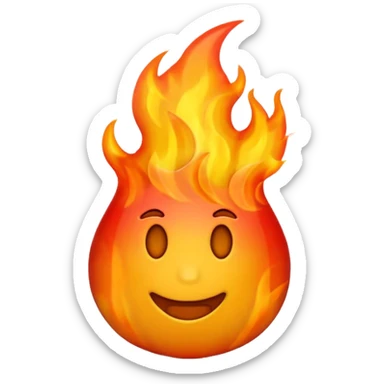number ten emoji with burning effect sticker
