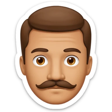 picture 2 with another style of mustache sticker