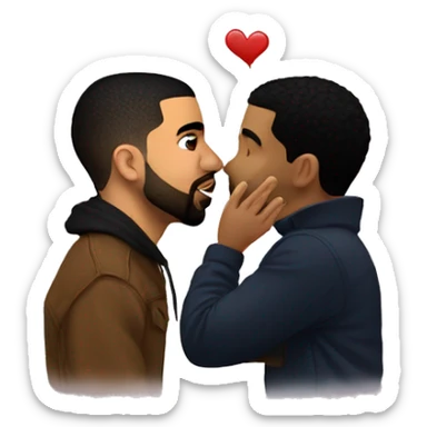 Drake kissing drake  sticker