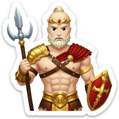 fight between Zeus and kratos  sticker