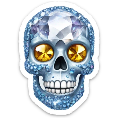 Swarovski skull sticker
