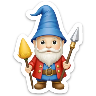 Gnomo da giardino con cappello  sticker