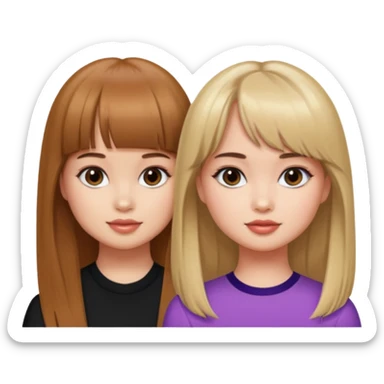 Debby Ryan (straight bangs) and Sabrina Carpenter sticker