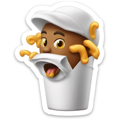 Hard Coughing in macdonalds sticker