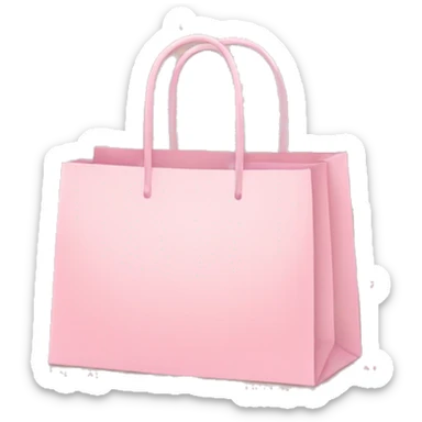 Light pink shopping bags sticker