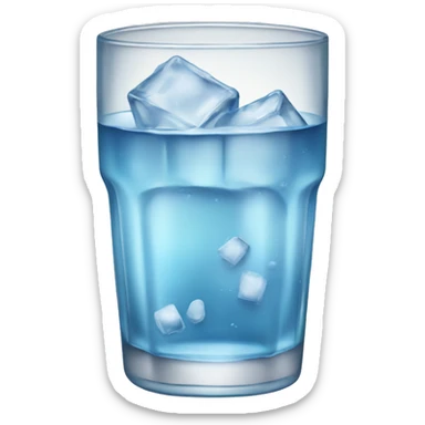 Glass of ice cold water  sticker