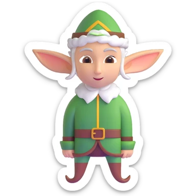 elf character with pointed ears sticker