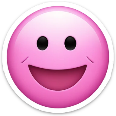 smiley face in love pink light  sticker